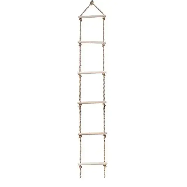 Swing toy Wooden Rope Ladder Multi Rungs Children Climbing Toy for Outdoor Training Activity