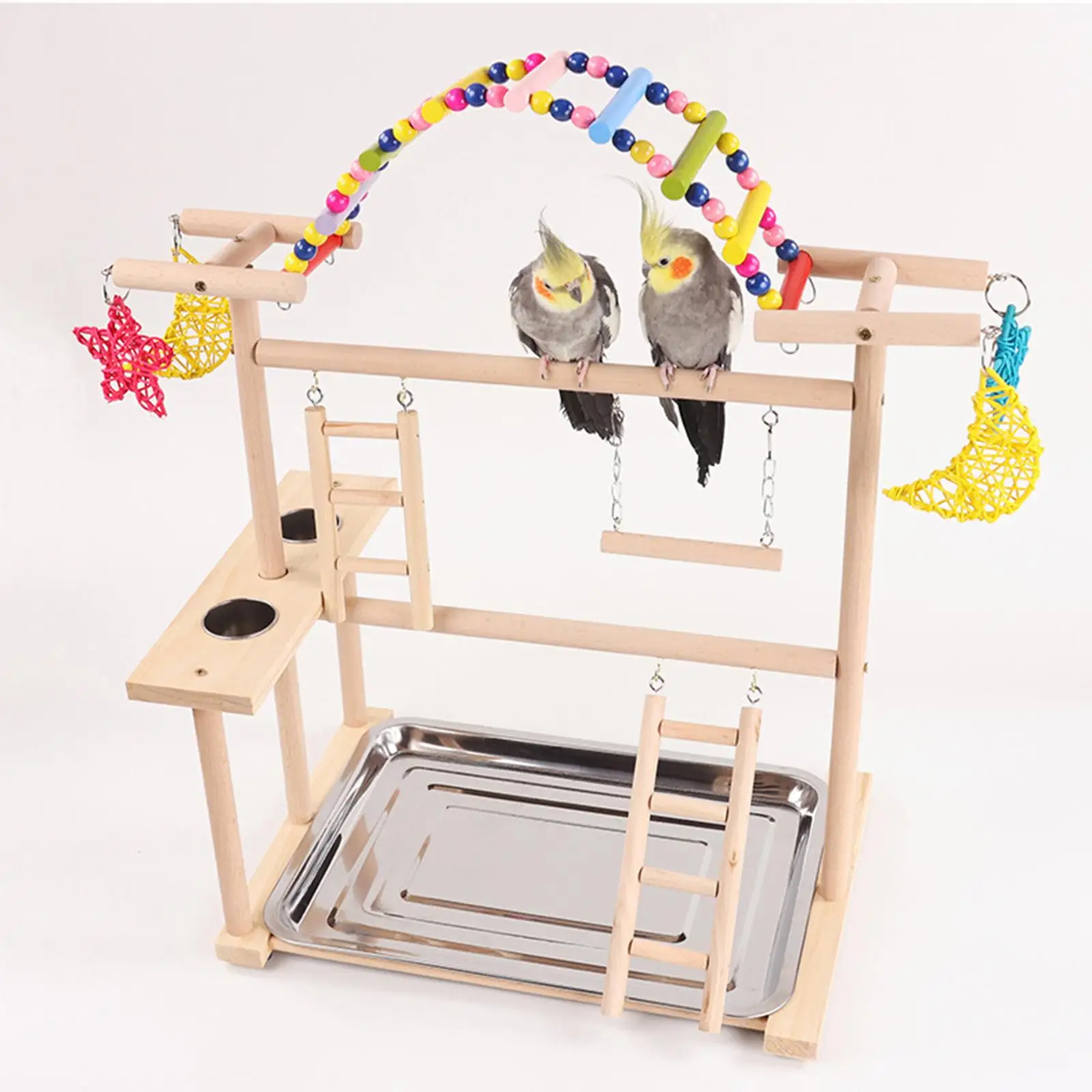 

Parrot Playstand Bird Cage Accessories Parrot Bird Playground Bird Gym for Macaws Small Birds Parakeet Parrot Budgie Cockatiel