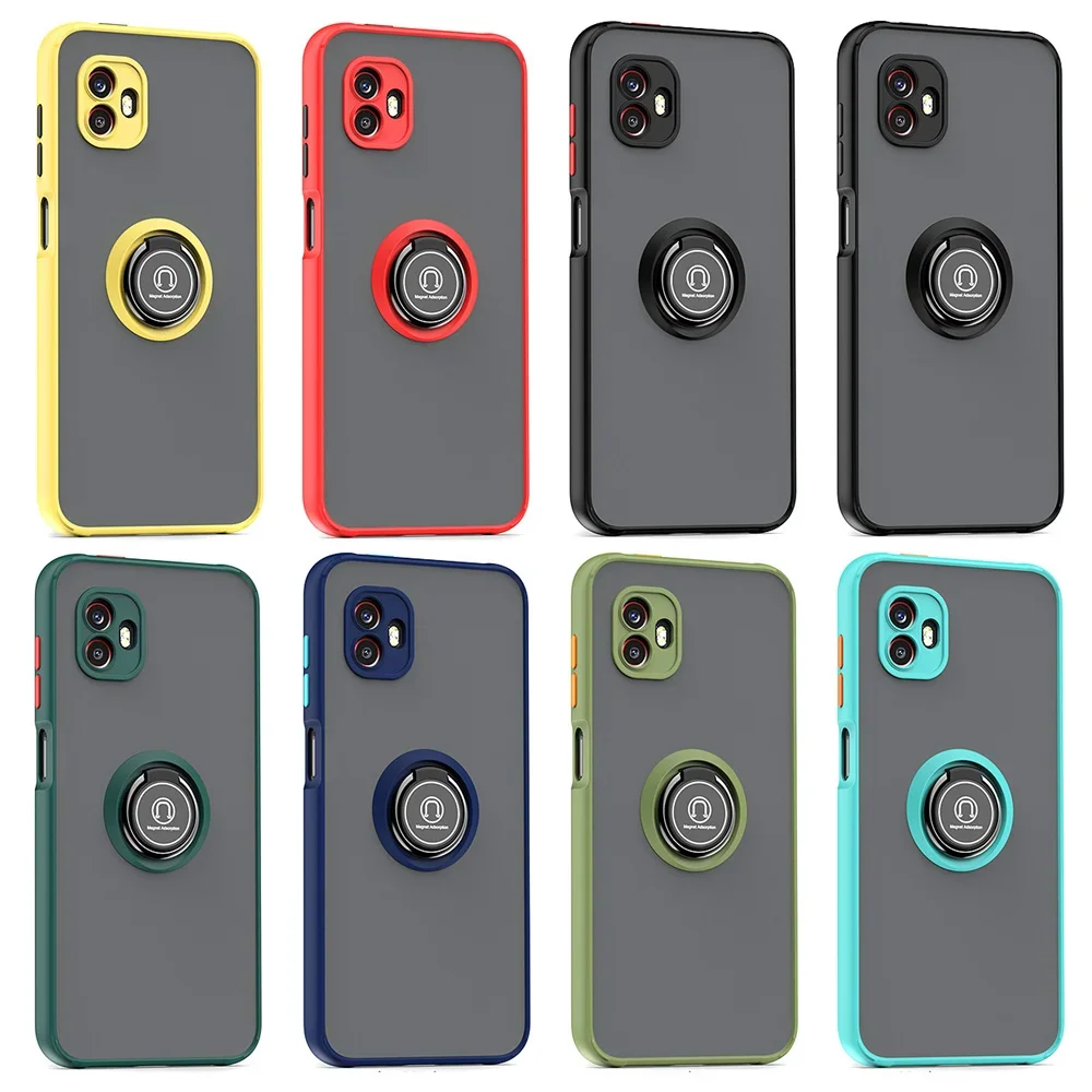 Armor Matte Shockproof Case with Ring Car Magnetic Holder Stand