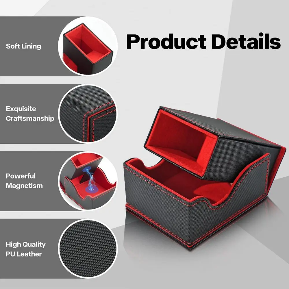 Description Picture 5 of itemPortable Foldable Dice Roller Tower PU Leather with Bag Dice Tray Convenient Special Design Dices Box for RPG Table Top Gaming