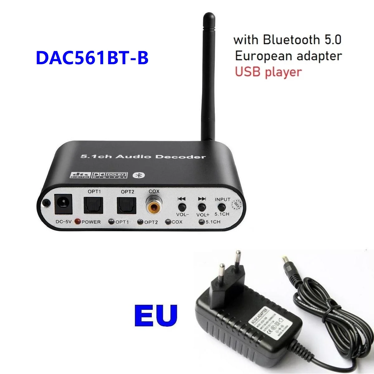 Audio Converter Adapter Audio Converter Audio Decoder Audio Converter Amplifier Digital 5.1 EU Audio Decoder Dolby DTS/AC3 Audio Converter Gear LPCM To 5.1 Analog Sound Adapter Amplifier Converter