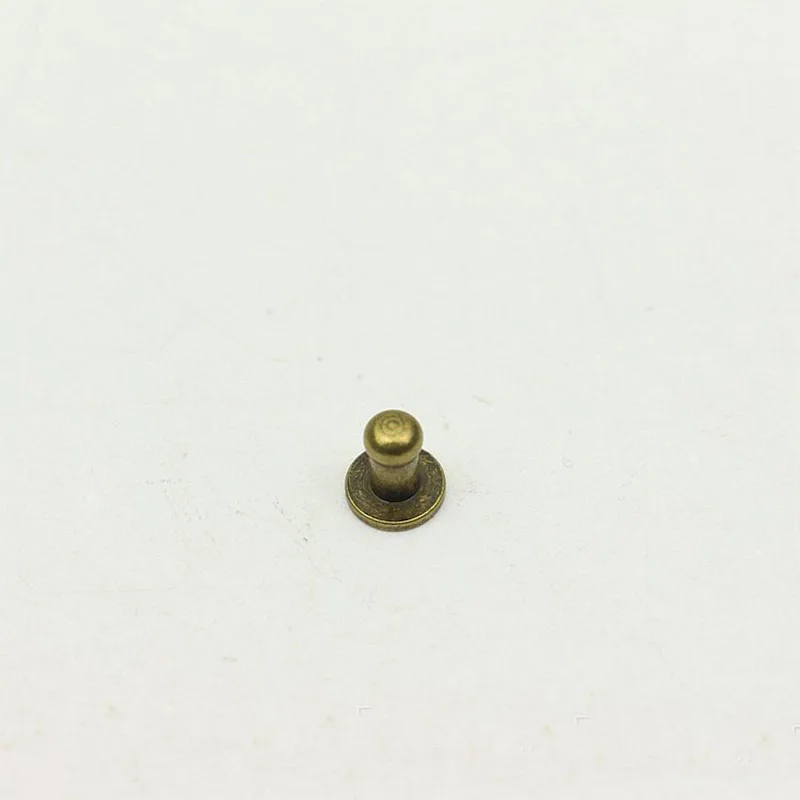 100pcs 4mm Mini Copper Nipple Nail Buckle Metal Rivet for Bag Purses Fastner Clasps Studs Screw Buttons Leathercraft Accessories