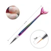 3 Pcs/Set Nail Art Liner Brushes Pen Mermaid Gradient DIY Wire Drawing Painting Pen Professional UV Gel Carving Manicure Tool 3