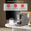Grey Gold Fully Automatic Espresso Machine, 20 Bar Coffee Machine with Grinder & Automatic Milk Frother, One-Touch Control Panel 3