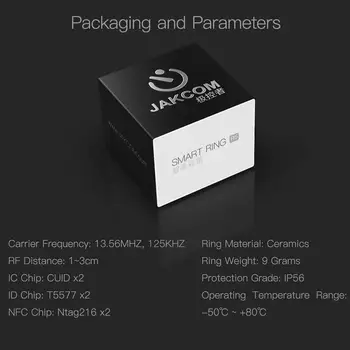 RFID Ring Smart Ring 128GB Wireless Disk Sharing For Smartphone R5 Smart Ring With Build-in 6 RFID Cards 2 Health Stones 5