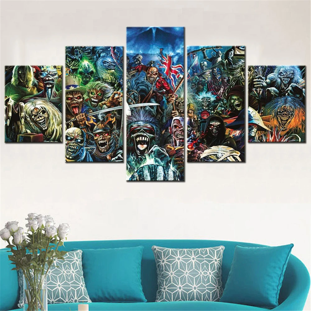 Myrdsio 5-teilige Leinwand-Bilder - Peaky Blinders Wanddekoration Mit Rahmen