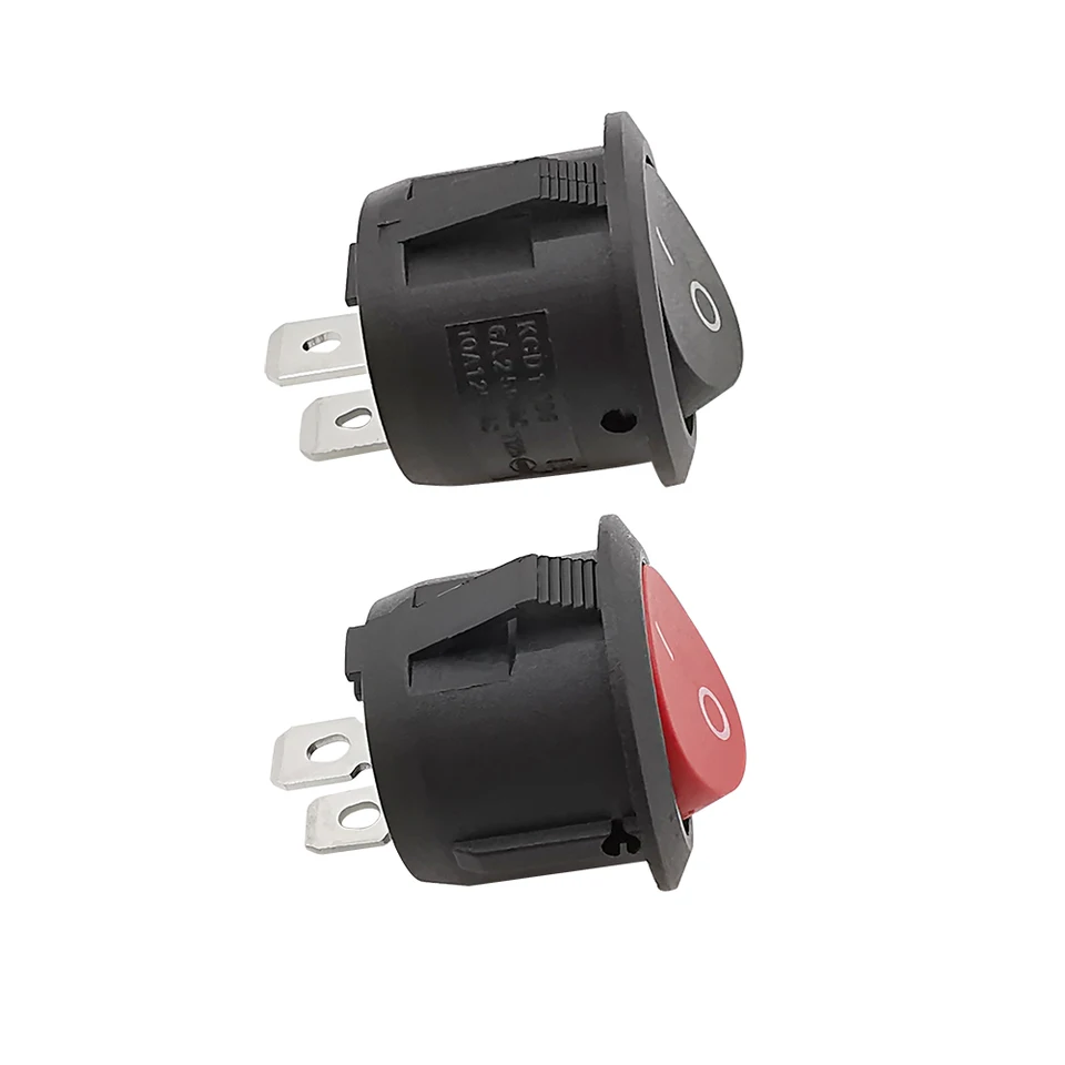 Car Switches JZK 5-Pack Round Rocker Switches ON/OFF SPST 2-Pin | 6A ...