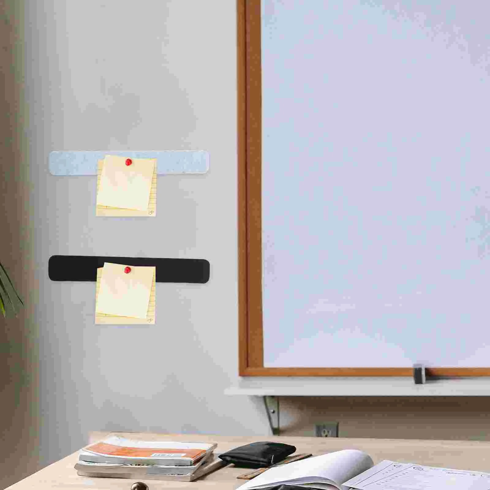 

4 Pcs Decor Felt Bulletin Board Checkered Home Office Accessories Tile Bar Strip