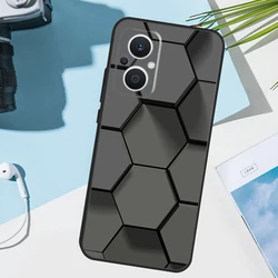 Futuristic Neon Honeycomb Carbon Fibre Phone Case for OPPO Reno3 4G (KK3197)