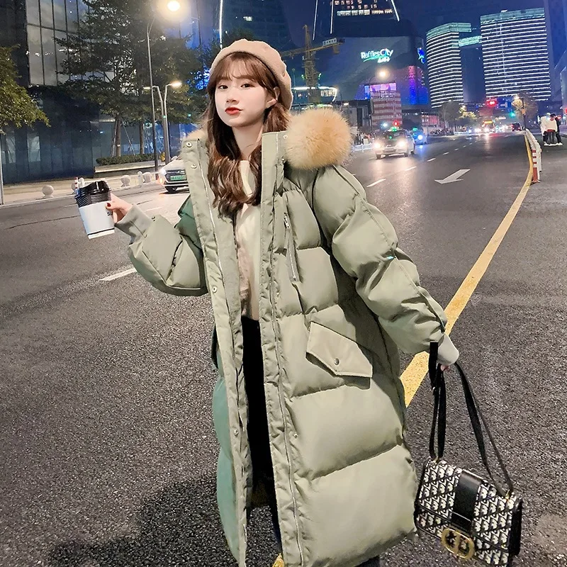 

2022 New Down Cotton Jacket Women In The Long Paragraph Cotton Jacket Winter Bread Clothes Cotton Jacket Tide