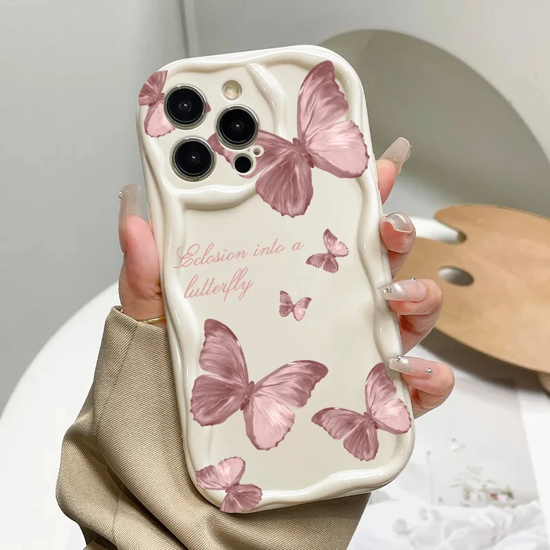 Fashion Butterfly Pattern Silicone Phone Case