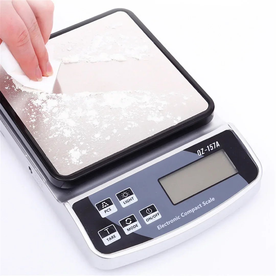 주방 전자 체중계 측정 도구, 최대 무게추 USB 충전, 스마트 디지털 디스플레이, 체중계 정밀 기기, 15 kg, 10 kg, 5 kg, 3kg