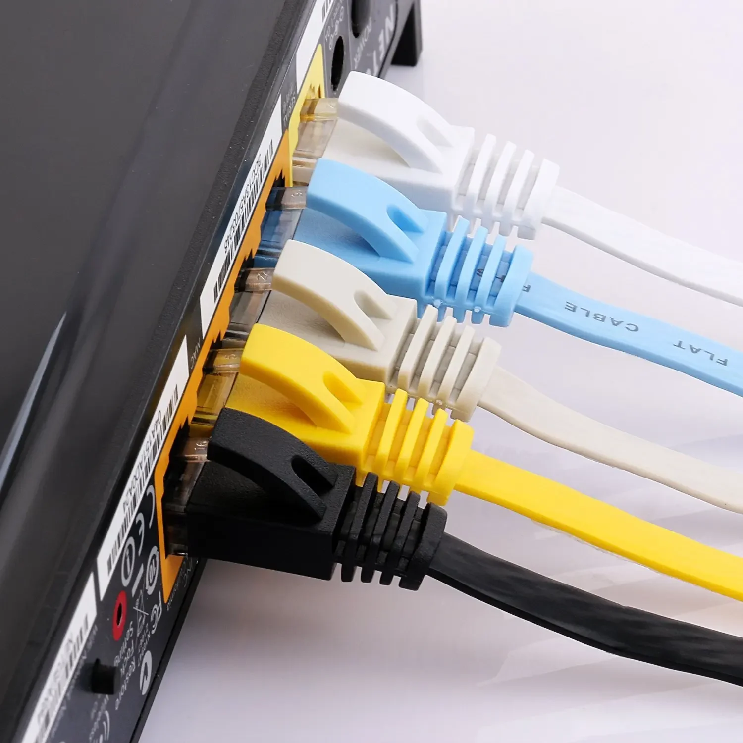 Flat CAT6 Ethernet Network Cable - Versatile Lengths & Colors Available