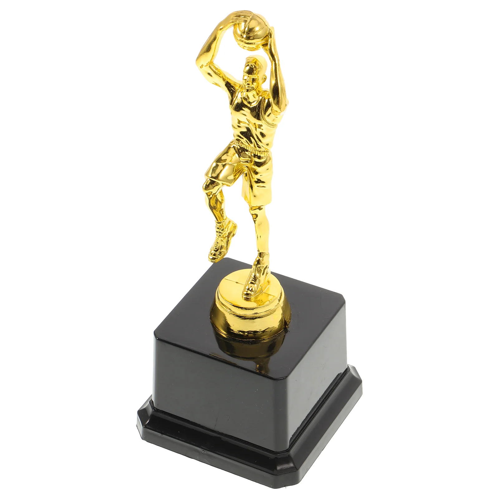 

Basketball Trophies Plastic Basketball Figure Trophy Prime for Tournaments Competitions (Golden)