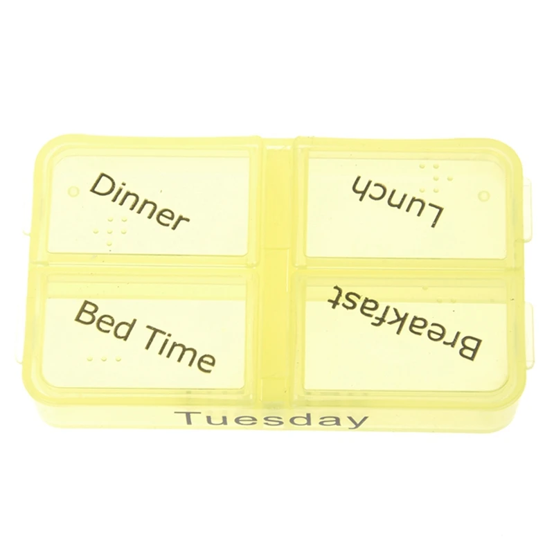 7 Day Tablet Pill Boxes With Metal Curtain Tassel Tie Back Tieback Mini Wall Hooks 2PCS Red Bronze
