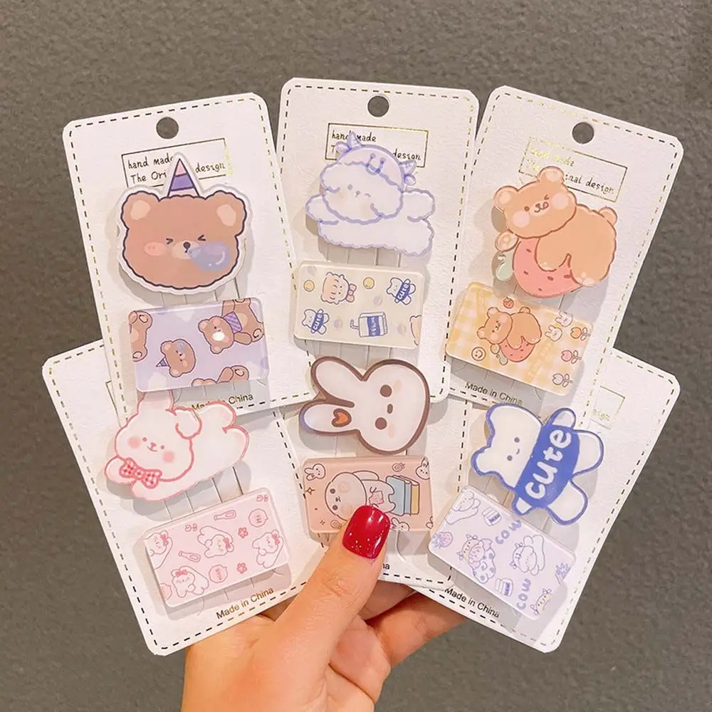 

Headdress Animal Hair Grip Acrylic Children Hairpin Bears Barrettes Rabbits Bangs Clip Kids Cartoon Hair Clip