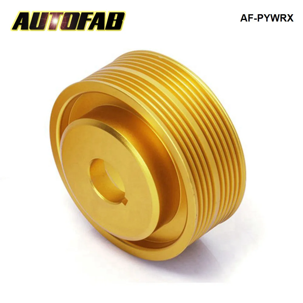 AUTOFAB Performance Crank Pulley Golden Kit Fit For Subaru Impreza WRX 2.0L 2.5L EJ25 EJ2 AF-PYWRX