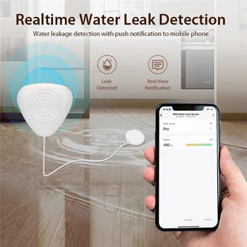 CJSD-Zigbee Water Level Sensor Smart Water Leakage Alarm Detector Flood Alert Overflow Security Protection Tuya Ewelink 1