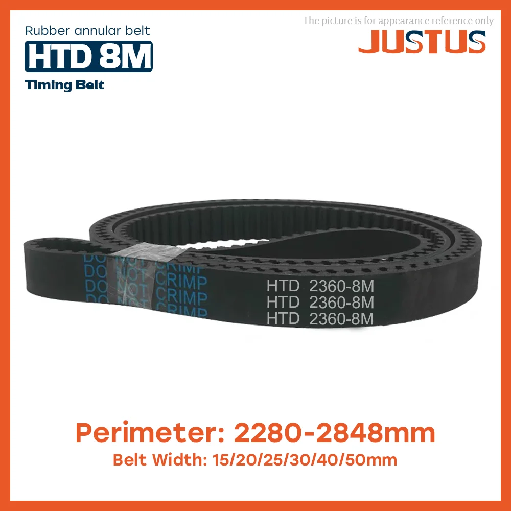 HTB High Torque Synchronous Belt - 536-8M-20 Chloroprene Timing Belt, 20mm Wide, 536mm Pitch