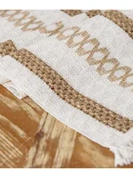 Boho Table Runner for Home Decor Macrame Cream & Brown Farmhouse Table Runner with Tassels for Bohemian Dining Bedroom Decor 3