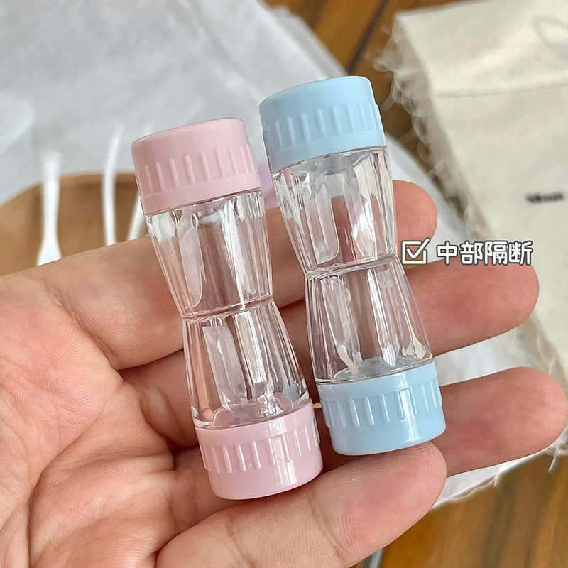 6 RGP 렌즈 컨테이너 여성 INS 콘택트 렌즈 케이스 남성 컬러 콘택트 렌즈 보관함 휴대용 여행 세트