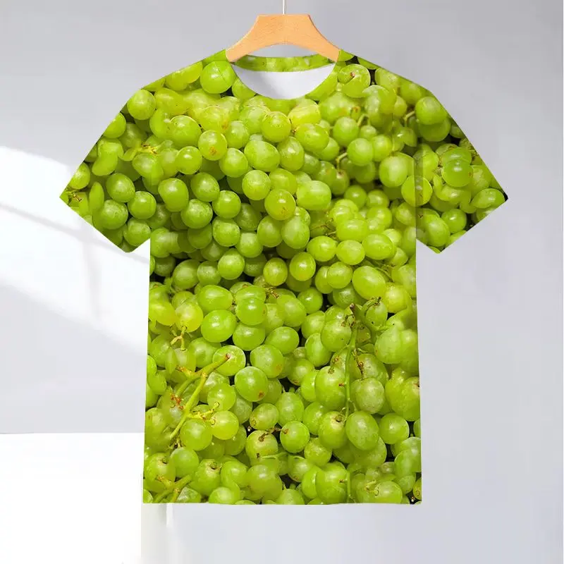 Mens Summer Short Sleeve Pitaya Print T Shirt