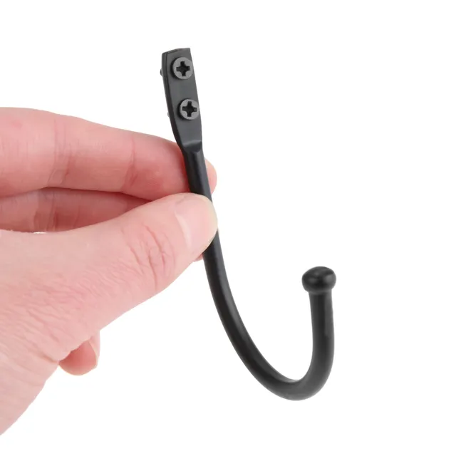 1/2 -Sets Fekete Horog Fal/Ajtó Fogas Fém Vintage Konyha Fürdőszoba Kabát/Törülköző/Kulccsal/Kalap/Ruhákkal, Csavar 79*53 Mm -Es Dekoráció Egyszerű Stílus - Image 3