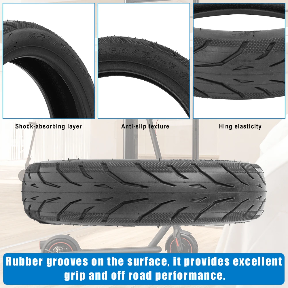 60*70/7.0 10 inch Rubber Off-Road Solid Tire For Xiaomi Electric Scooters 4  Pro