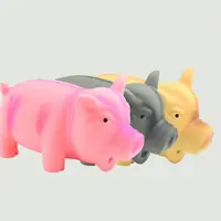 1PC Cute Rubber Sound Pig Grunting Squeak Latex Pet Chew Toys for Dog Squeaker Chew Training Puppy Supplies Pet Products 2