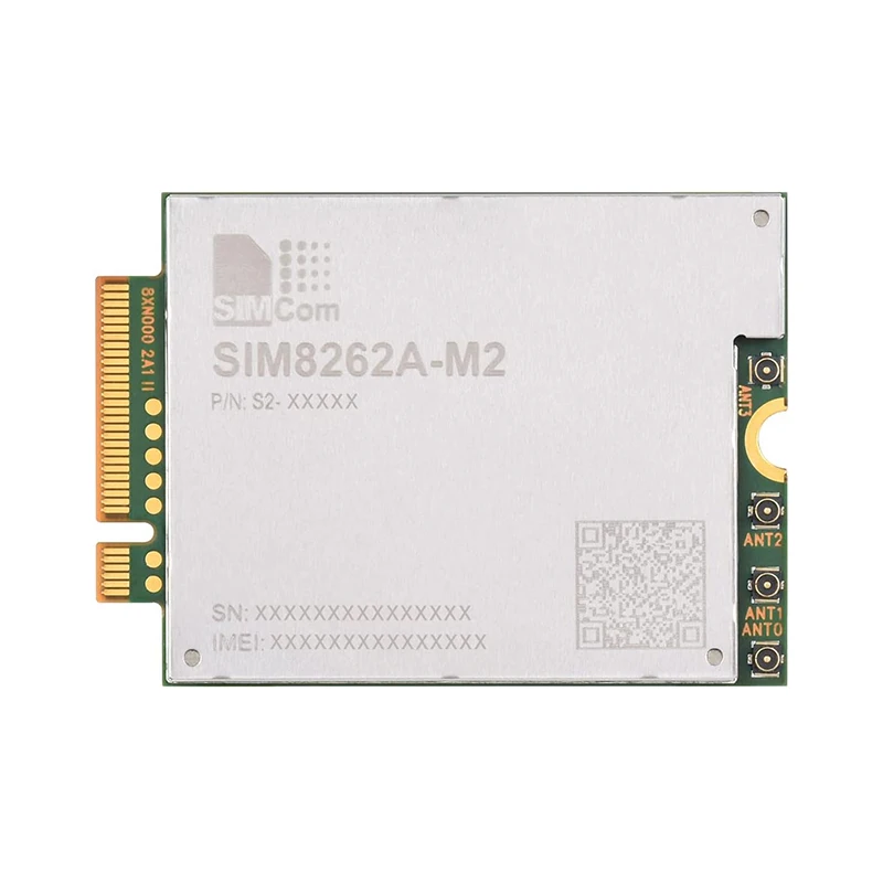 

SIMCOM SIM8262A-M2 3GPP R16 Snapdragon X62 5G Sub-6G NSA SA M.2 Module Multi-Band LTE WCDMA with GNSS Receiver 2.4Gbps