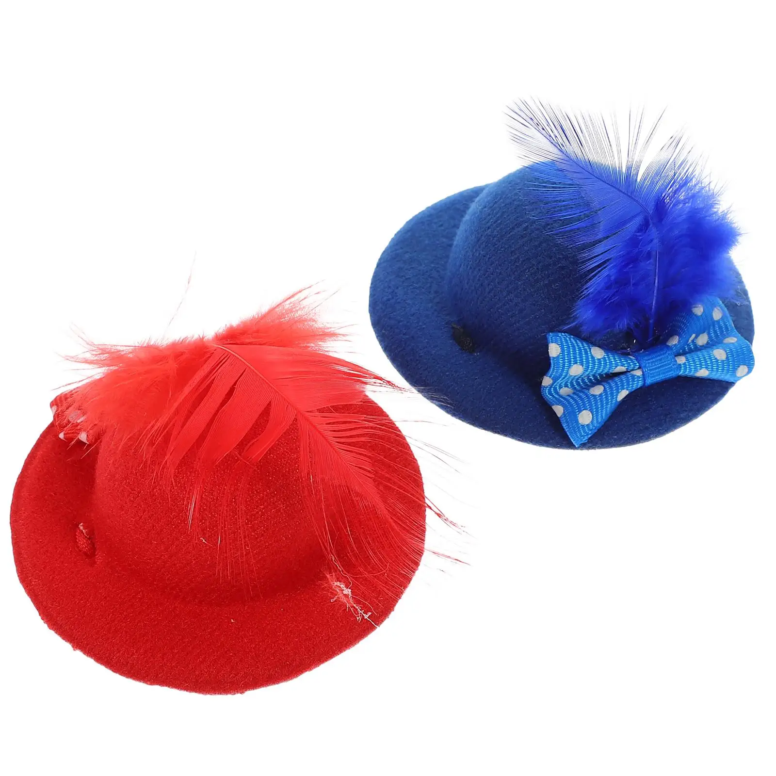 2 Pcs Mini Pet Hats Adjustable Elastic Chin Strap 8cm Yellow Butterfly for Chicken Hen Bird Photo Prop Cute Decorative