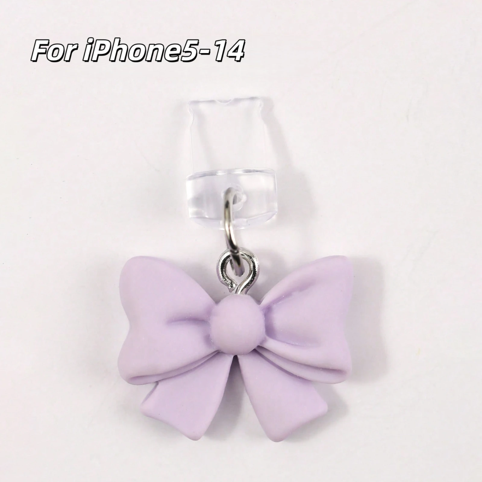 Colorful Bow Tie Phone Dust Plug - Charming Digital Accessory and Charging Port Protector