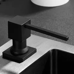Liquid Soap Dispenser With Extension Tube Kit Brass Pump Head For Kitchen Sink Black Soap Dispenser for Kitchen Bathroom Sink