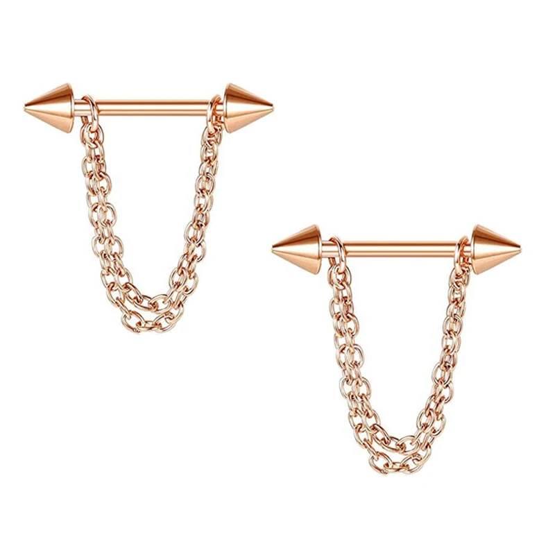 1 Pair Heart Barbell Nipple Ring Piercing Helix Piercing Sexy Nipple Jewelry High Quality Zircon Nipple Rings For Women Oreja