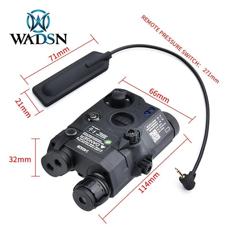 WADSN UHP PEQ15 LA-5C Green Laser+IR Night Vision High Power Red Dot White Light Strobe Airsoft Hunting Rifle Weapon Battery Box laser sight red dot laser sight