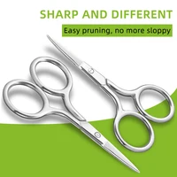 Z'LRAQI BEAUTY Rose Gold eyebrow scissors Eyelash Stainless steel pointed mini embroidery scissors Multi-functional 2
