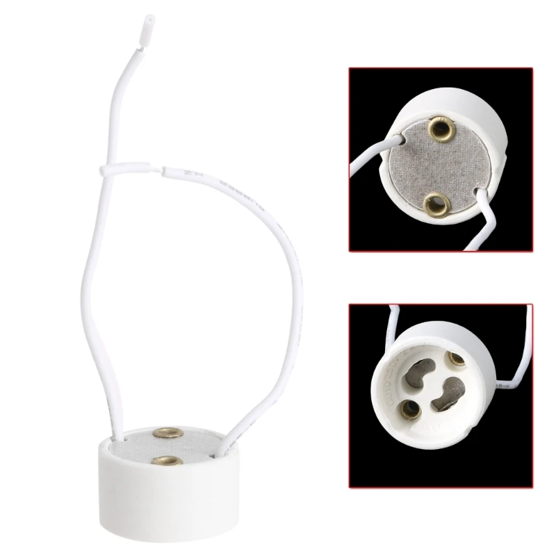 Y1Ub Gu10 Presa Led Lampadina Alogena Base Portalampada Connettore Filo In Ceramica