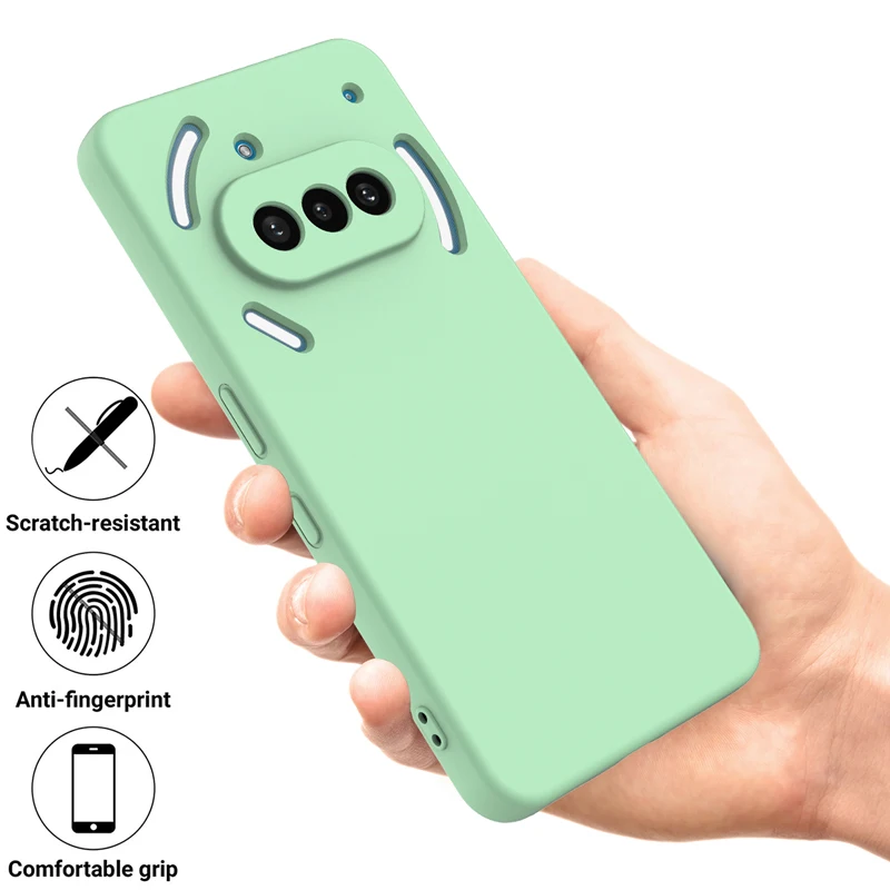 Soft Premium Liquid Silicone Case with Flocking Interior and Strap Lanyard