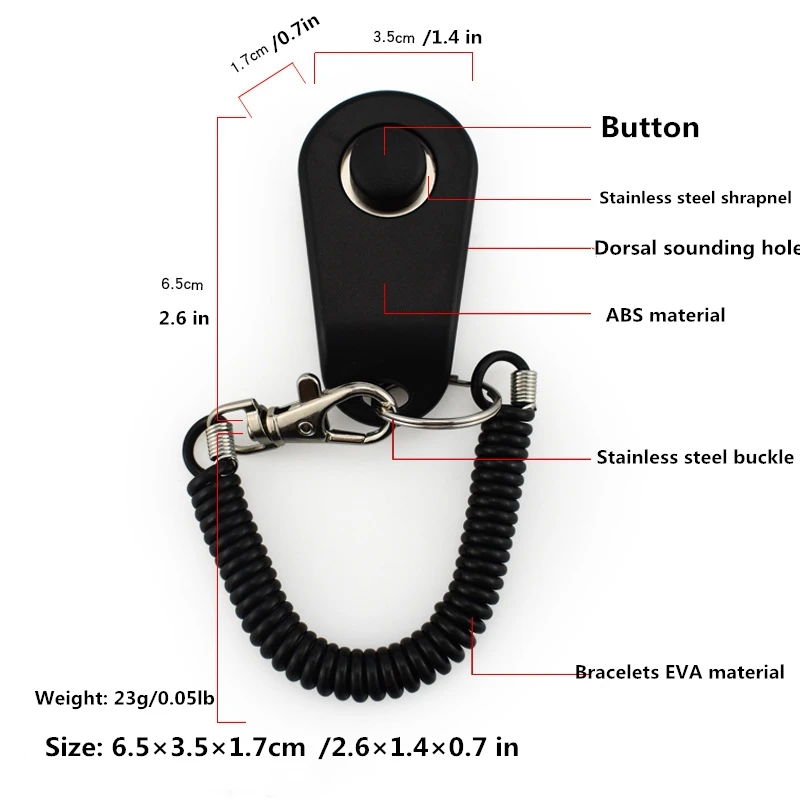 Dog Cat Pet  Training Clicker With Wrist Strap Training Supplies For Dogs Cats Pet Training Clicker Dog Supplies Dog Trainings