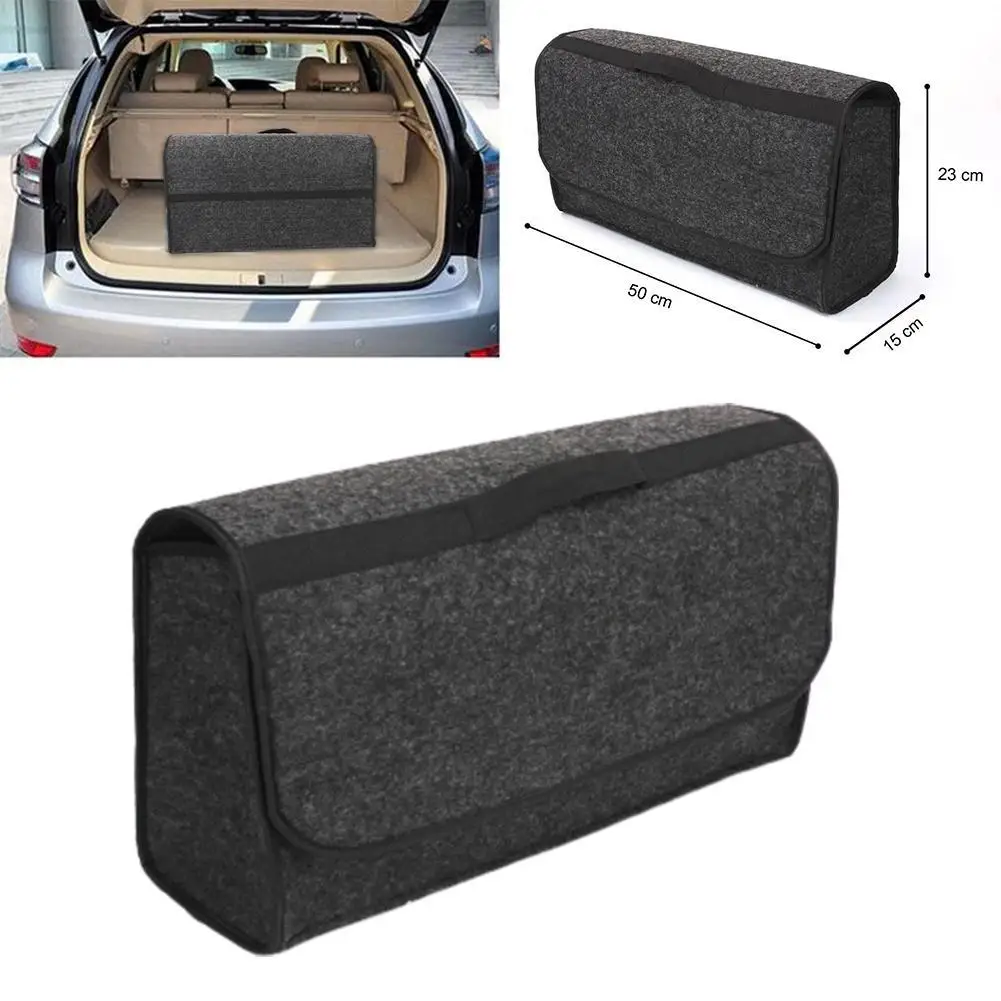 Anti Slip Compartment Boot Storage Car Storage Bag Car Trunk Organizer Soft Felt  Storage Box Auto Stowing Tidying Container Bags - AliExpress