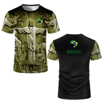 Été nouveau brésil jésus maillots de Football Wifru entraînement de Football en plein air uniformes respirants t-shirts à séchage rapide pour hommes hauts pour enfants 3