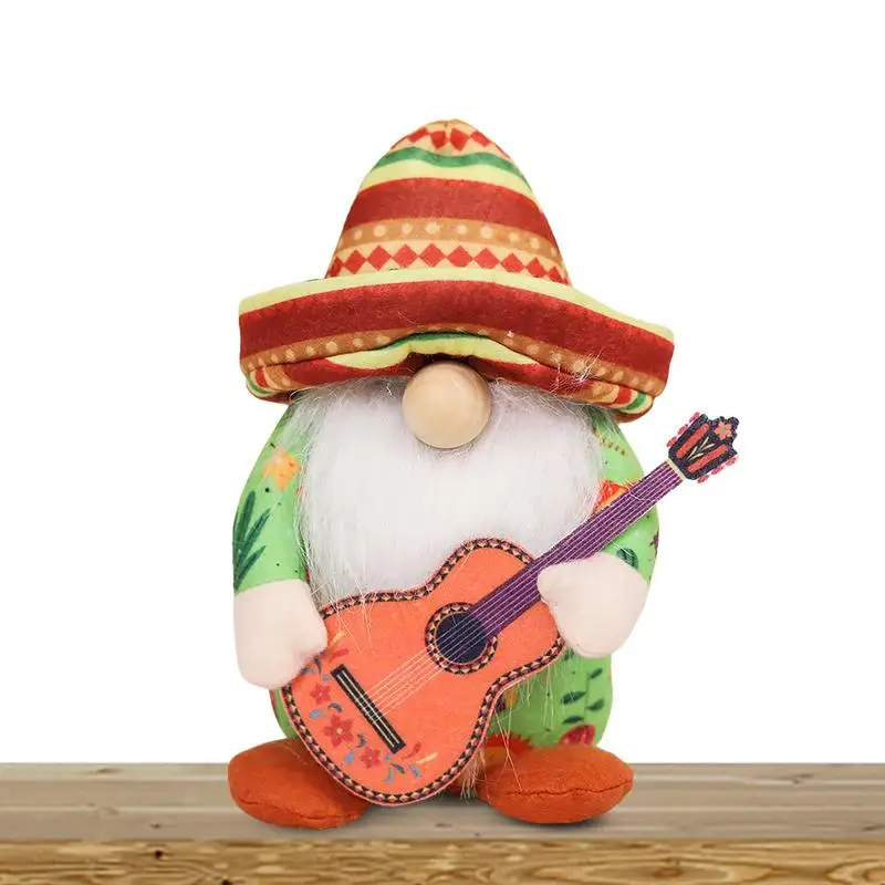 Mexican Carnival Doll Gnomes Plush Toys Handmade Scandinavian Folklore Sombrero Household Ornaments Home Kitchen Tiered Tray