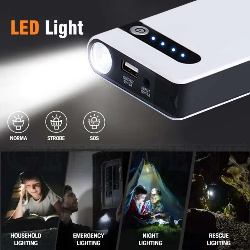 Car Battery Jump Starter 8000mAh Portable Car Battery Booster Charger 12V Starting Device Emergency Booster 5 Car Battery Jump Starter 8000mAh Portable Car Battery Booster Charger 12V Starting Device Emergency Booster - Image 5