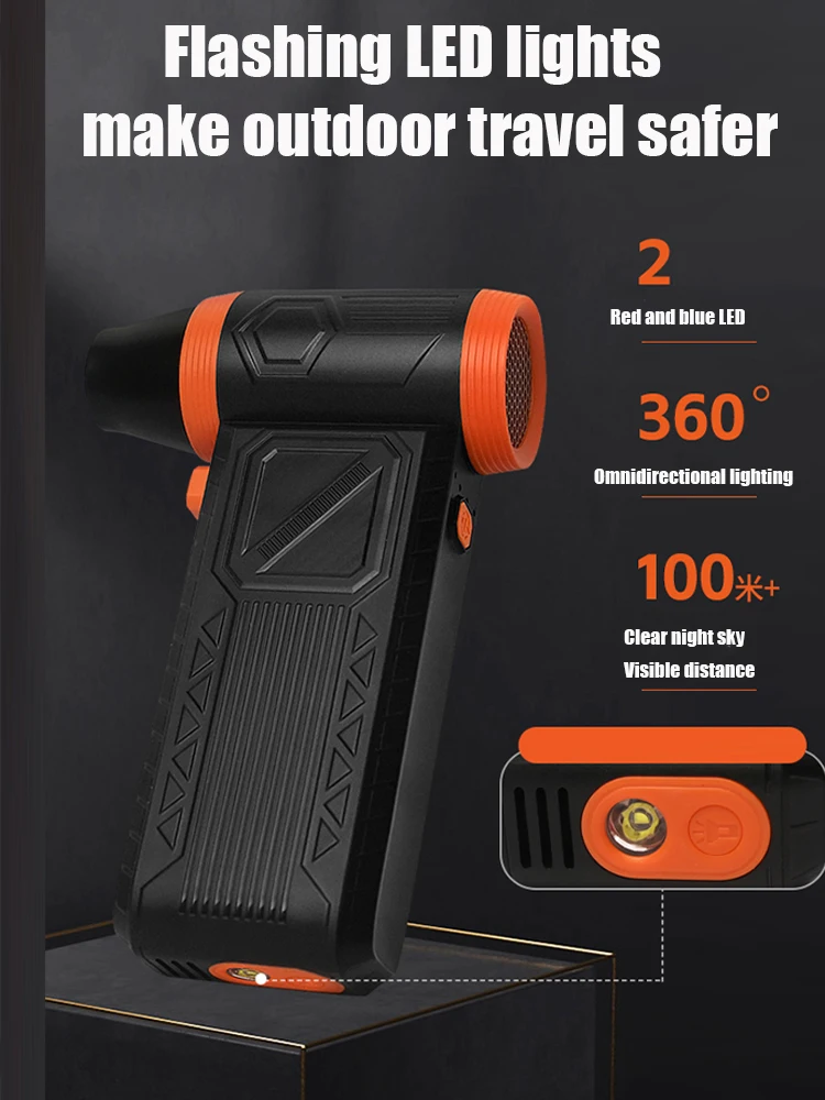 150000RPM Powerful Air Blower Wind Speed 52m/s Wireless Turbo Fan Jet Brushless Turbo Jet Blower Blowing Force 430g Air Blow Gun