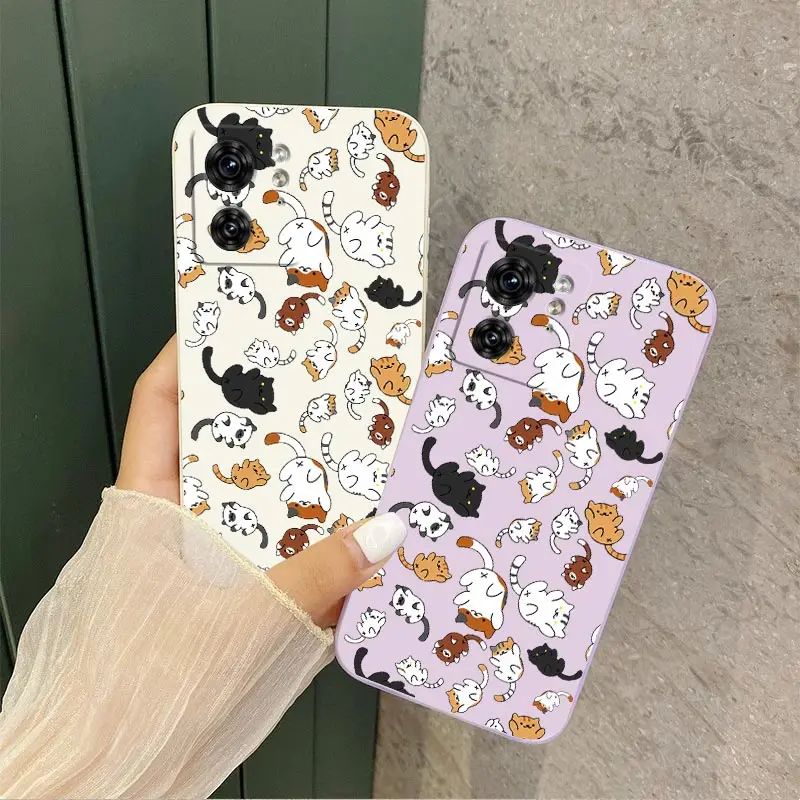 Rolling Cat Silicone Phone Case, Scratch-Resistant Shockproof Protector