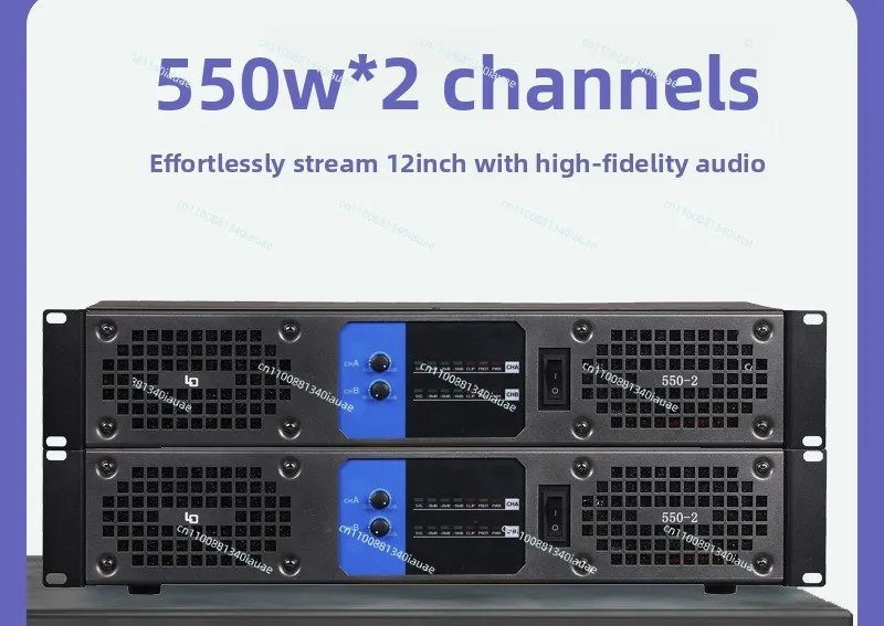 2U550W * 2 디지털 파워 앰프 전문가용 순수 리어 레벨 2채널 스테이지 오디오 홈 KTV 노래방 전문가용
