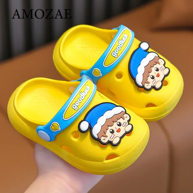 Fashion Children's Slippers Cute Cartoon Girls Boys Non-Slip Casual Shoes Soft Soles Baby Shoes Home Outdoor Baby Sandals Summer