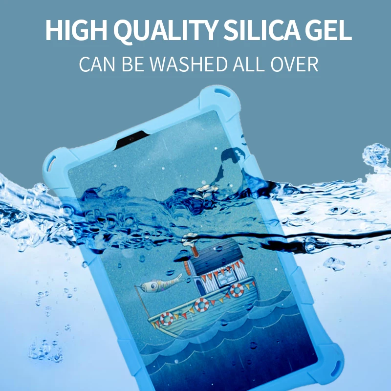 Versatile Silicone Bubble Tablet Cover with Shoulder Strap & Pen