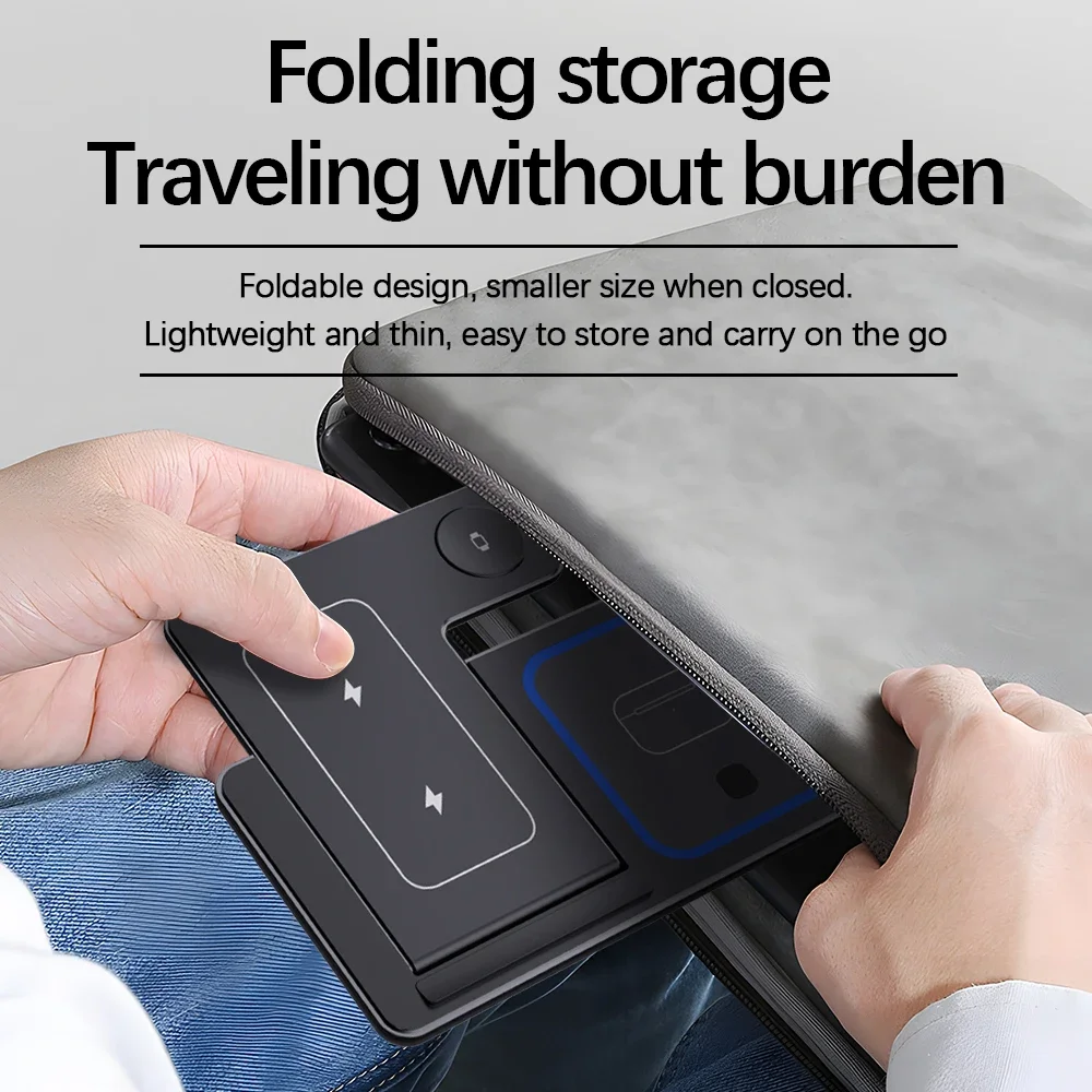30W LED Fast Wireless Charger Stand 3 in 1 Foldable Charging Station For iPhone 15 14 13 12 11 Apple Watch 9 8 7 6 5 Airpods Pro wireless charger,wireless phone charger,wireless charging station,wireless charger stand