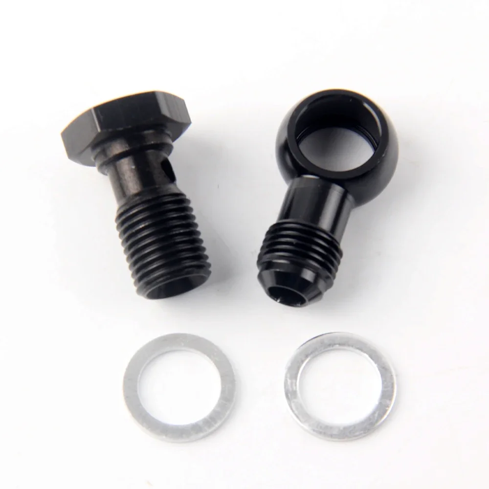 Bolt Hydraulic Clutch Screw M12 x 1.5 M14 x 1.5 Aluminum Banjo fitting Outlet Banjo male an4 an6 an8 Fitting Adapter 12mm 14mm hose end fitting adapter